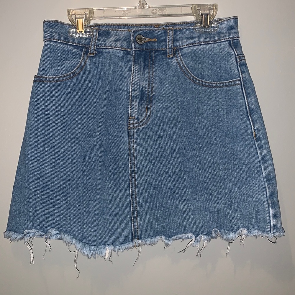 John Galt California (Brandy Melville), blue denim mini skirt